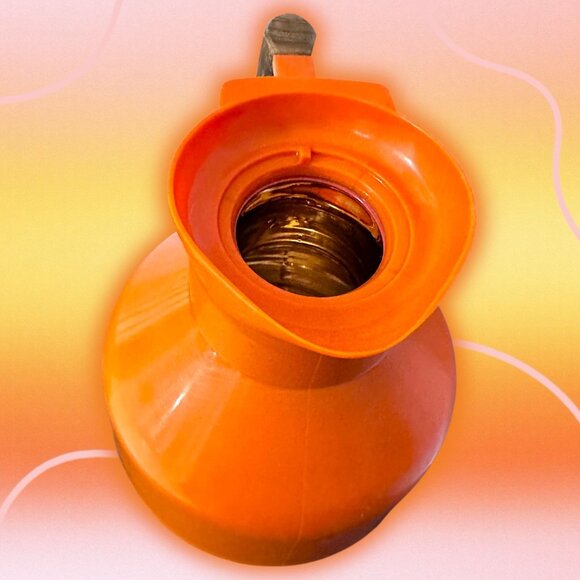 Vintage MCM Orange Black Teak Handle & Stopper G. Rosendahl Swedish Thermos - Picture 4 of 16